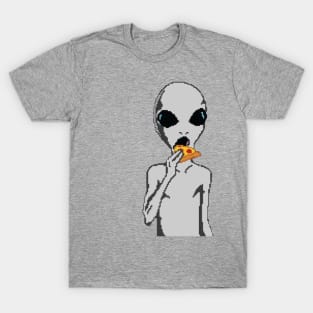 Alien eat pizza T-Shirt